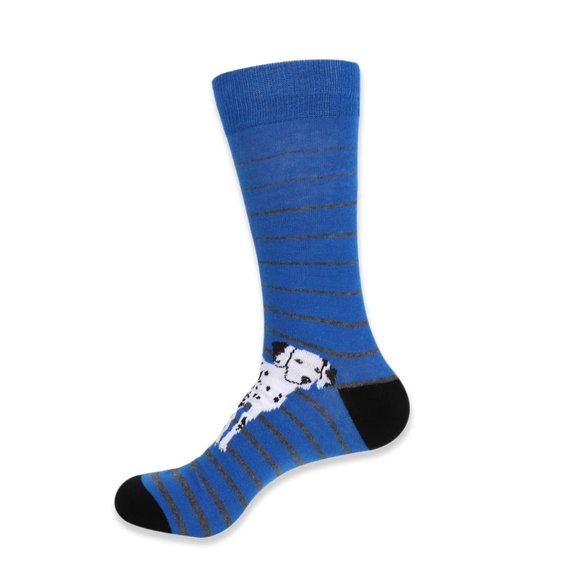 Masha's Corner Other - Men's Novelty Dalmatian Dogs Socks - Blue